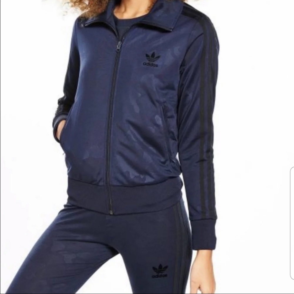 3pc. Adidas Originals Blue Camo Leggings Jacket Te